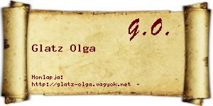 Glatz Olga névjegykártya
